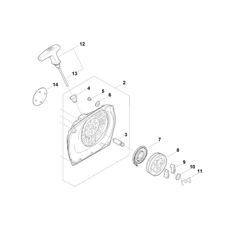 Carter ventilateur avec lanceur tronçonneuse Stihl MS881