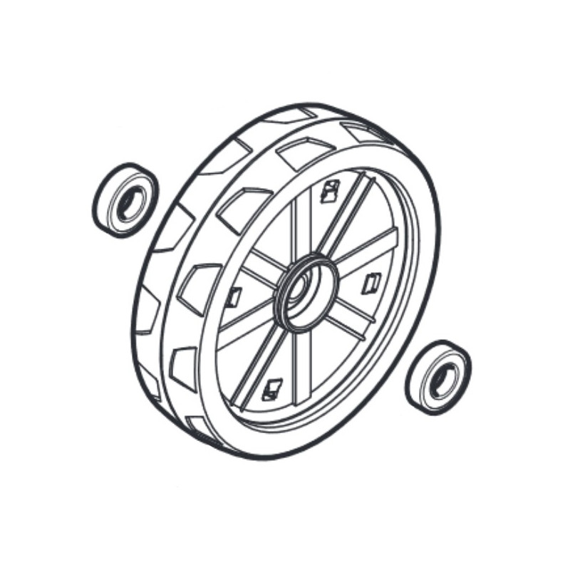 Roue avant tondeuse à gazon Alpina 381007483/2