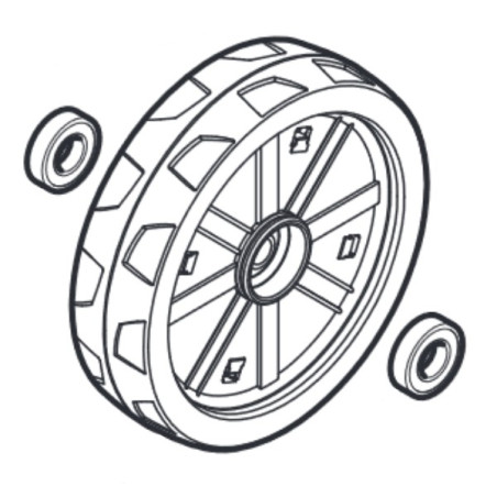 Roue avant tondeuse à gazon Alpina 381007483/2