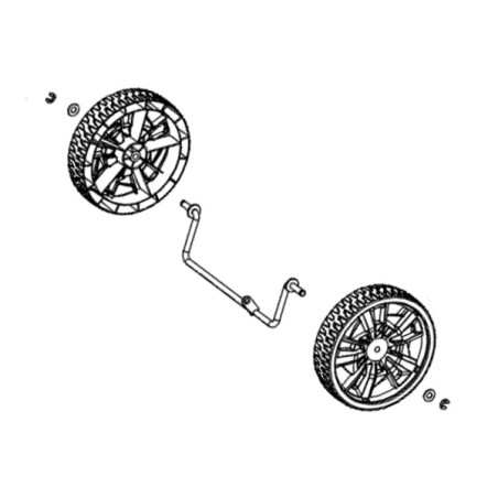 Jeu de roues complet tondeuse à batterie Ryobi 5131042263