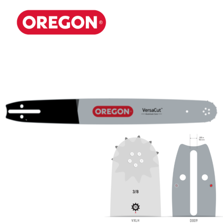 Guide chaîne tronçonneuse Oregon 3/8 058 VXLHD009 VersaCut