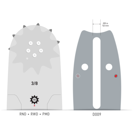 Guide chaîne tronçonneuse Oregon 3/8 058 VXLHD009 VersaCut