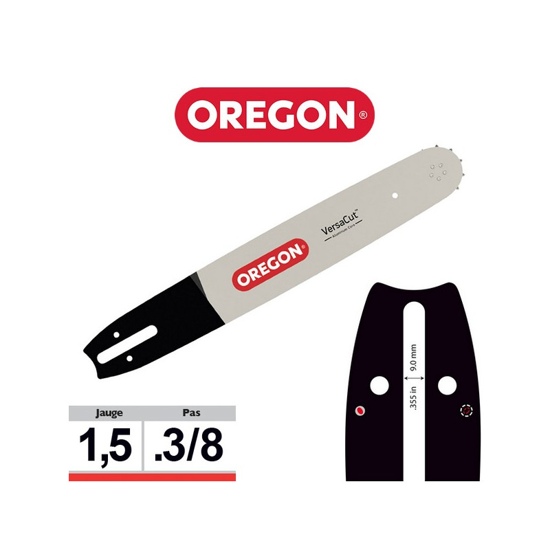 Guide chaîne tronçonneuse Oregon 3/8 058 VXLHD009 VersaCut