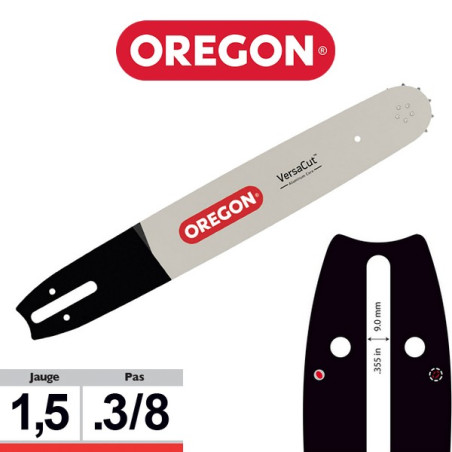 Guide chaîne tronçonneuse Oregon 3/8 058 VXLHD009 VersaCut