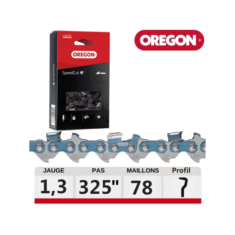 Chaine tronçonneuse 325 050 (1.3 mm) 78 dents SpeedCut Oregon