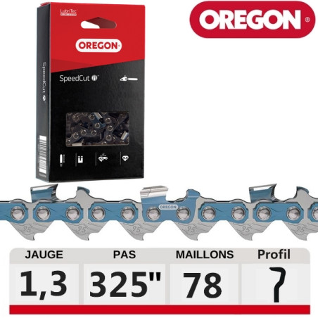 Chaine tronçonneuse 325 050 (1.3 mm) 78 dents SpeedCut Oregon