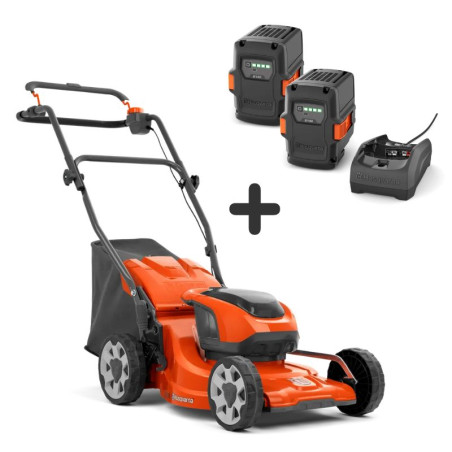 Tondeuse à batterie Husqvarna LC137i pack 2 batteries et chargeur