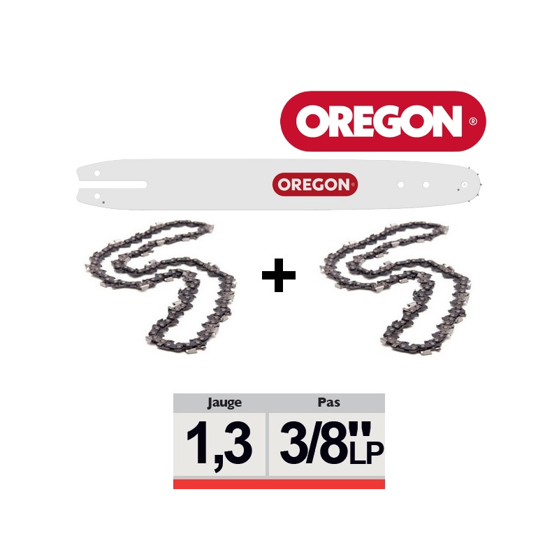 Pack 1 guide + 2 chaînes tronçonneuse Oregon SDEA074 Pack 1 guide + 2 chaînes tronçonneuse Oregon SDEA074