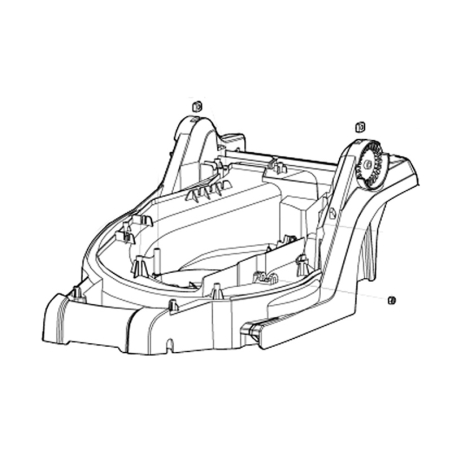 Châssis complet tondeuse à batterie Makita DLM330