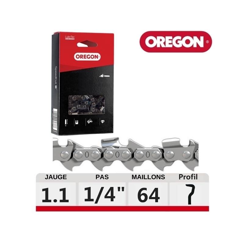 Chaine Oregon tronçonneuse Stihl 1/4 1.1 mm 64 dents