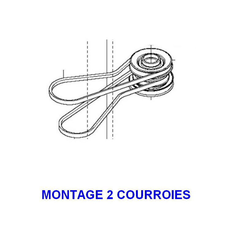 Courroie transmission autoportée Rider Husqvarna, Jonsered