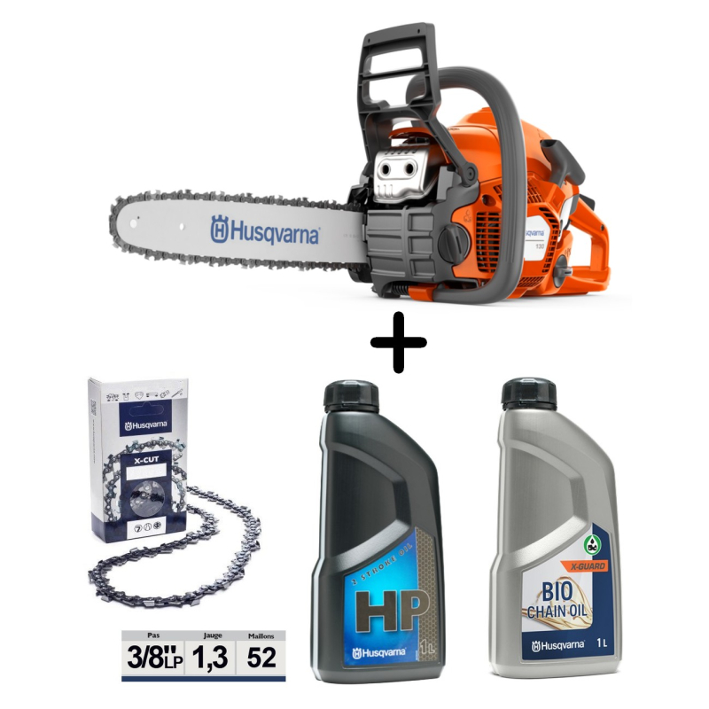 Pack tronçonneuse thermique Husqvarna 130