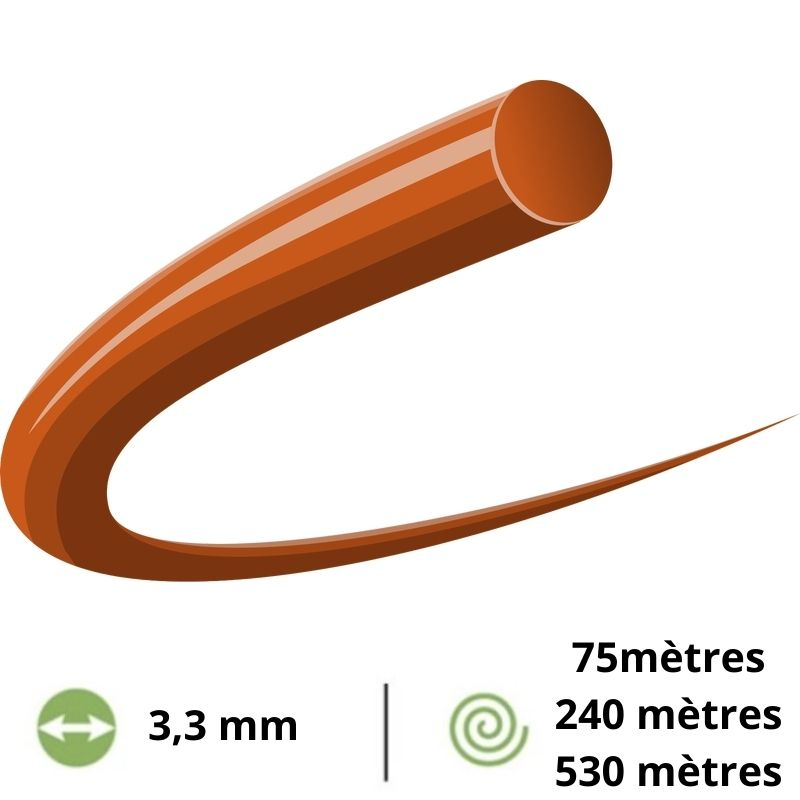 Fil débroussailleuse rond Husqvarna Opti Round - 3,3 mm