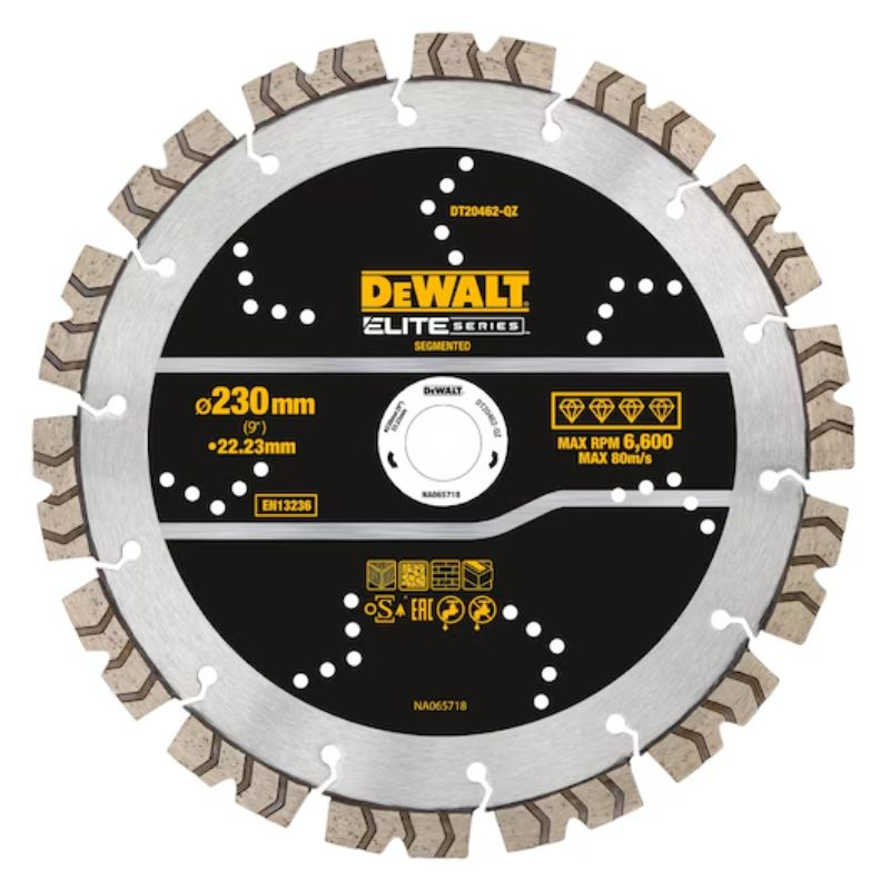Disque diamant découpeur Dewalt Elite - 230x22.23mm