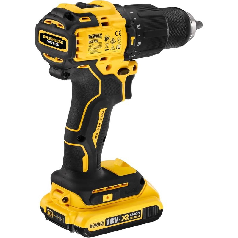 Perceuse visseuse compacte à percussion Dewalt XR 18V + batterie 2Ah et chargeur