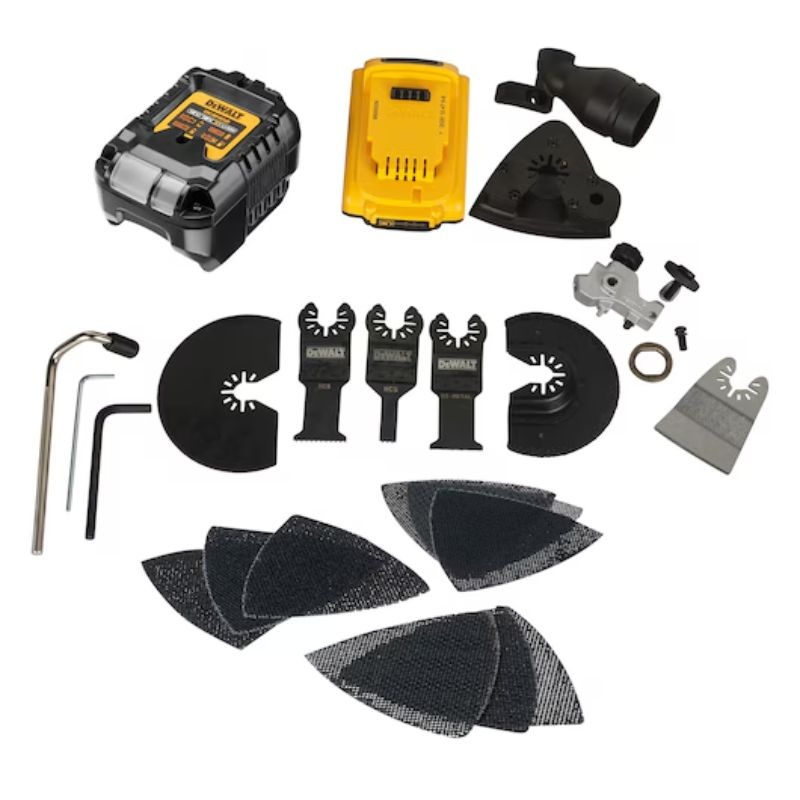 Multi-Cutter Dewalt 18V 2.0Ah Li-Ion - Sans Charbons + 32 Accessoires Coffret T-STAK
