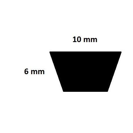 Courroie lisse trapézoïdale Z425 Longueur extérieur: 1118mm Courroie lisse trapézoïdale Z425 Longueur extérieur: 1118mm