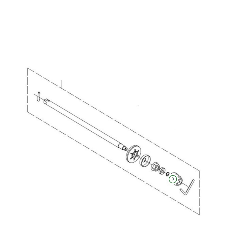 Axe de scarificateur électrique Husqvarna S138C, S138I - 597528001