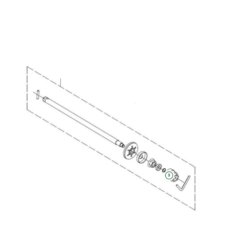 Axe de scarificateur électrique Husqvarna S138C, S138I - 597528001 Axe de scarificateur électrique Husqvarna S138C, S138I - 597528001
