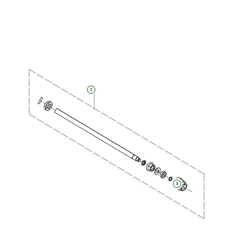 Arbre pour couteau scarificateur Husqvarna S138C, S138I - 597527801