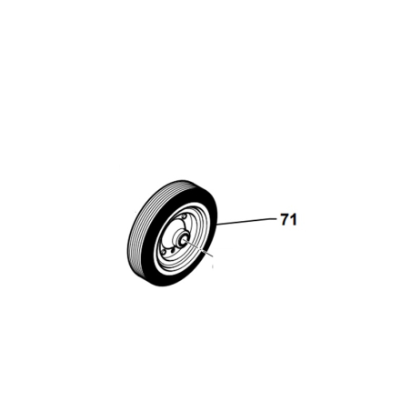 Roue avant débroussailleuse à roue Husqvarna D51SPB - 519653260 Roue avant débroussailleuse à roue Husqvarna D51SPB - 519653260