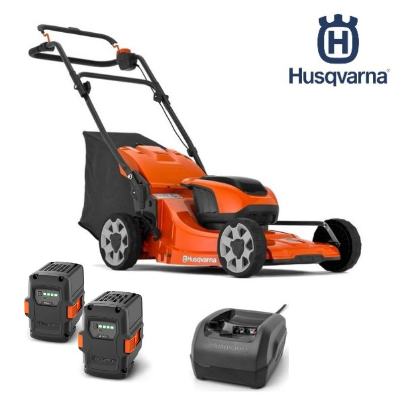 Tondeuse à batterie Husqvarna LC142iS - Pack 2 batteries - autotractée coupe 42cm
