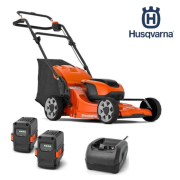 Tondeuse à batterie Husqvarna LC142iS - Pack 2 batteries - autotractée coupe 42cm