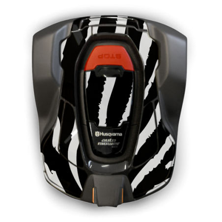 Stickers robot tondeuse Automower Husqvarna Zèbre Stickers robot tondeuse Automower Husqvarna Zèbre
