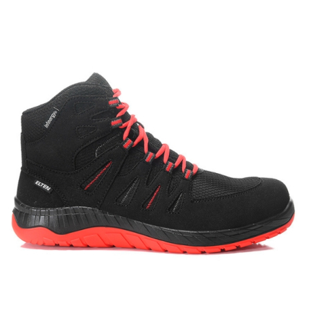 Chaussure de sécurité Elten Maddox hautes noir/rouge ESD S3S
