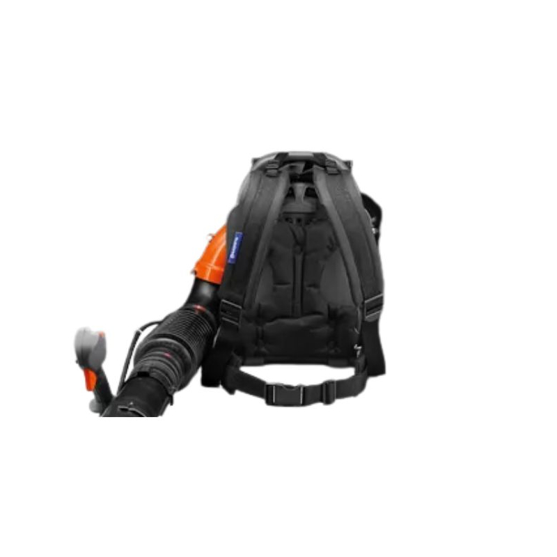 Souffleur thermique Husqvarna 345BT à dos : feuilles mortes et nettoyage d’automne