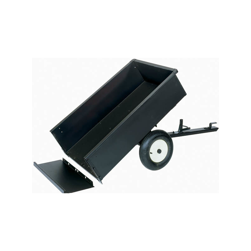 Remorque tracteur tondeuse Husqvarna / Cub Cadet bascule avec hayon