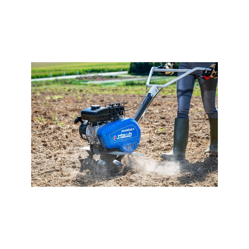 Motobineuse Staub Maxibeche K, largeur de travail  22 à 45 cm, moteur 80 cm3