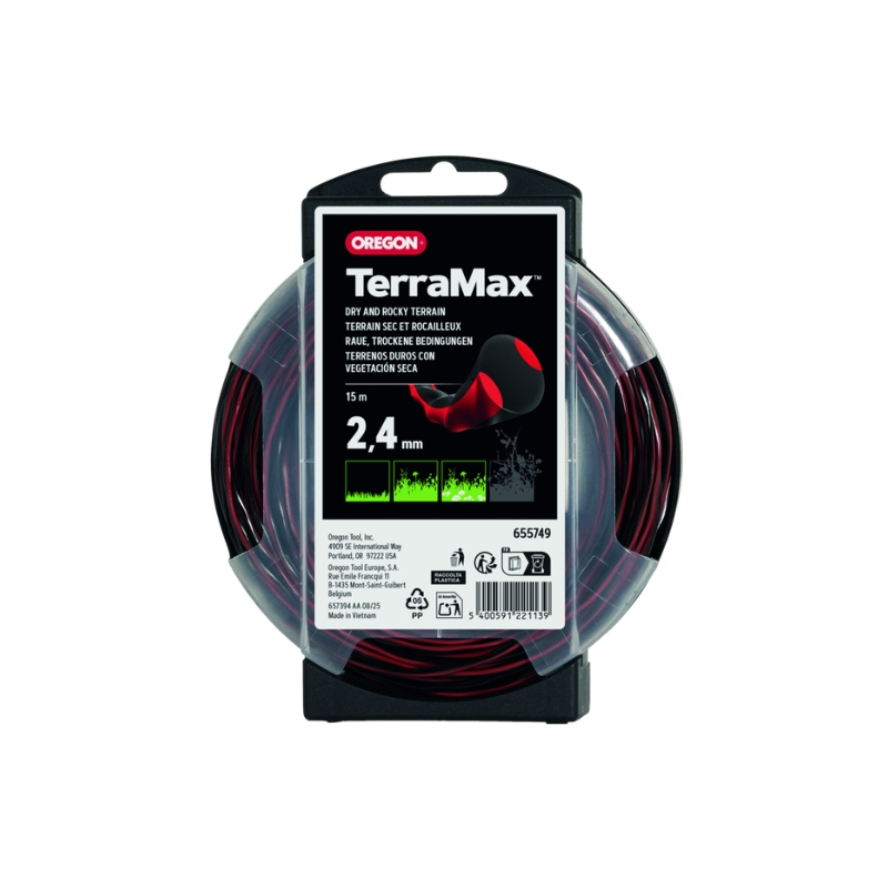Fil débroussailleuse nylon Oregon Terramax 2,4 mm 70m - 655750