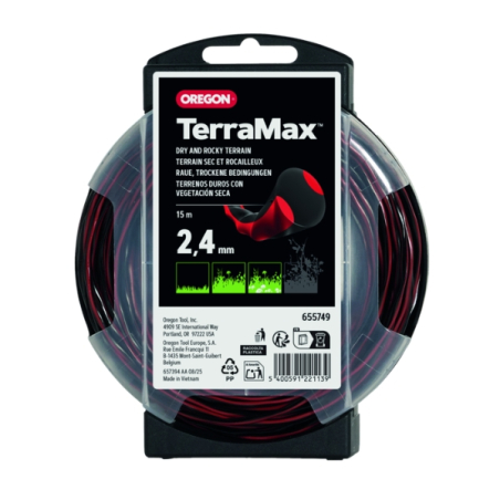 Fil débroussailleuse nylon Oregon Terramax 2,4 mm 70m - 655750