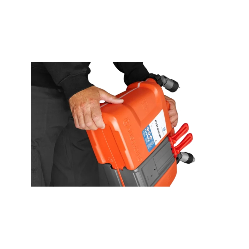 Bidon double Husqvarna essence huile 5l+2.5l avec porte-outils