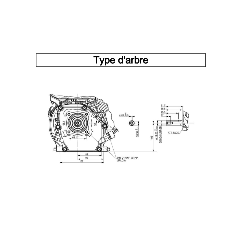 Moteur Honda GX160 QHB1 OHV Motoculteur, bétonnière, groupe électrogène