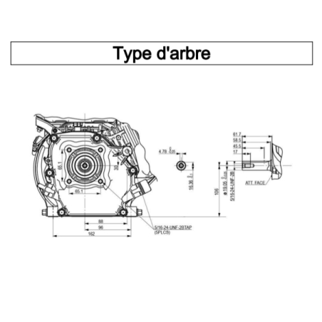Moteur Honda GX160 QHB1 OHV Motoculteur, bétonnière, groupe électrogène