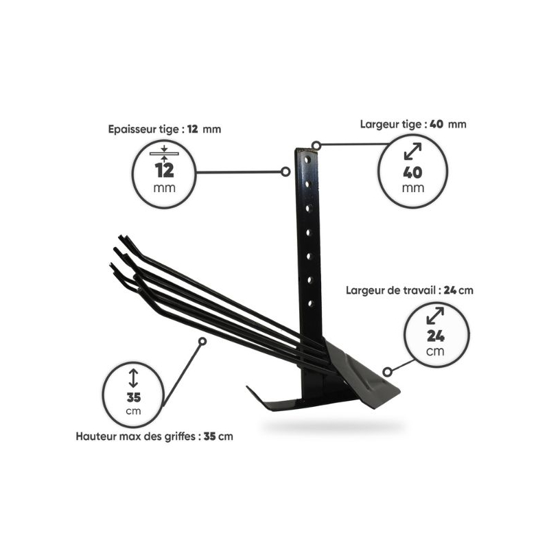 Arracheuse pomme de terre universelle pour motoculteur
