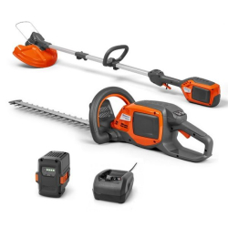 Pack taille-haies à batterie Husqvarna 215iHD45 + Coupe bordure 215iL