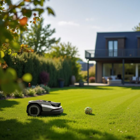 Robot tondeuse sans fil Roborock RockNeo Q105 cartographie IA surface 500 m²