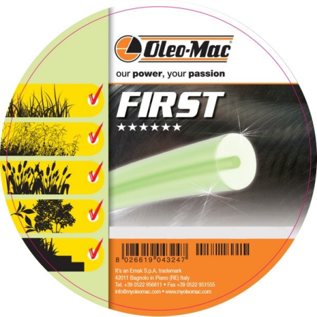 Bobine de Fil First Oleo Mac pour débroussailleuse rond 4 mm First
