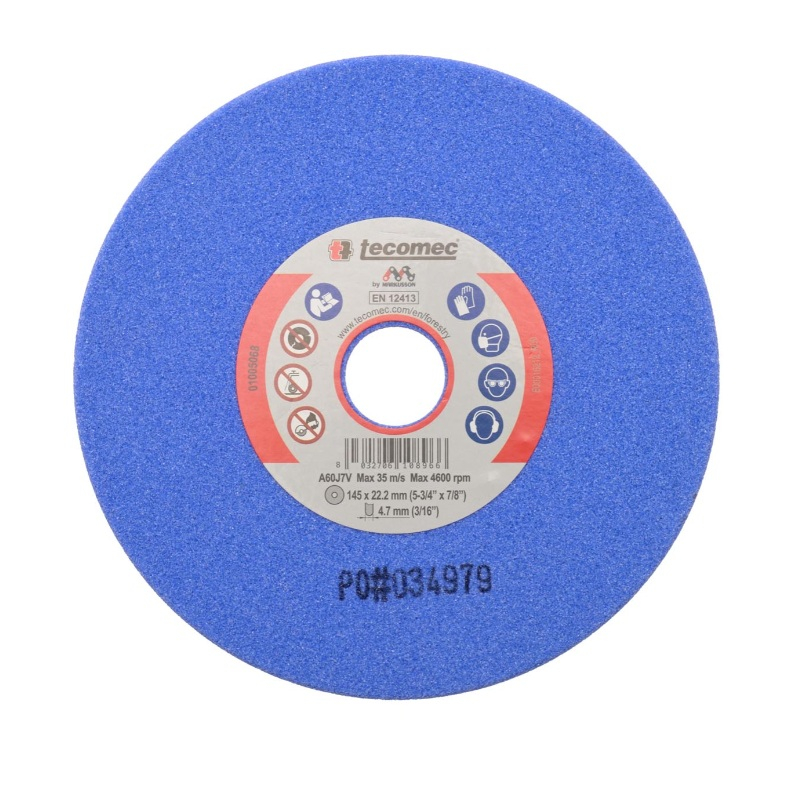 Meule affuteuse bleu Tecomec Super Jolly, Jolly Star, Compact, JollyEvo, Jolly 145x 22,2x4,7 mm