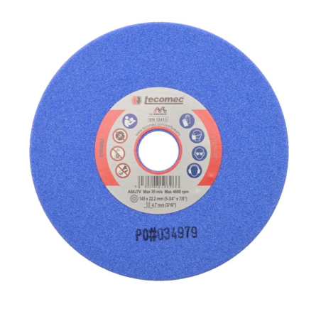 Meule affuteuse bleu Tecomec Super Jolly, Jolly Star, Compact, JollyEvo, Jolly 145x 22,2x4,7 mm