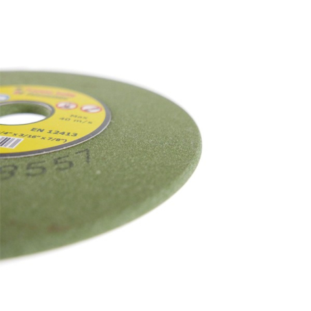 Meule d'affutage verte chaine tronçonneuse en carbure Tecomec 145x22.2x3.2mm