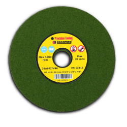 Meule d'affutage verte chaine tronçonneuse en carbure Tecomec 145x22.2x3.2mm