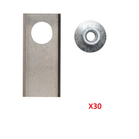Kit 30 lames / couteaux robot tondeuse Honda Miimo + vis et écrous
