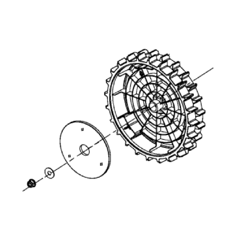 Roue arrière robot tondeuse Oleo-Mac R2000i - YT000418R