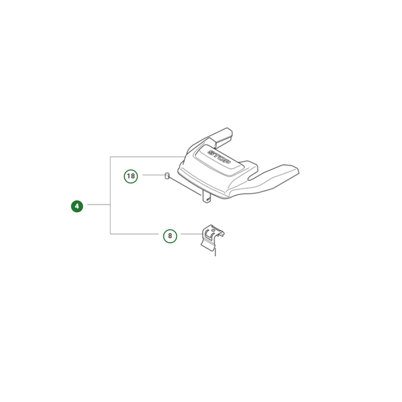 Bouton stop robot tondeuse Husqvarna 405X, 415X - 599991101