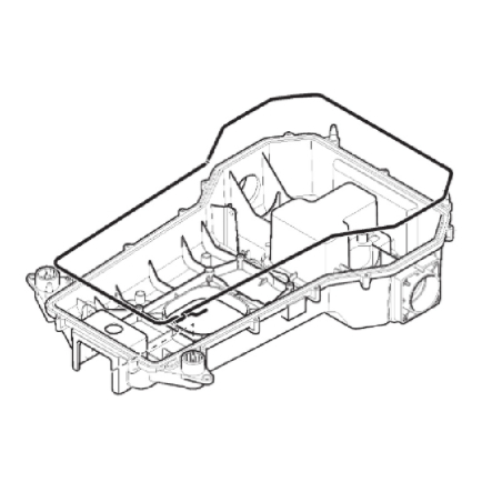 Carter principal inférieur robot tondeuse Stiga - 322110080/1