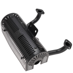Echappement avec grille pour moteur Loncin LC2P77F, LC2P80F, LC2P80FD, LC2P82F